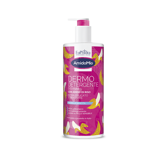 AMIDOMIO DERMO DETERGENTE 0/5 ANNI CON AMIDO DI RISO EXTRA DELICATO E IDRATANTE FIN DALLA NASCITA IPOALLERGENICO 750 ML