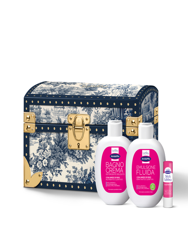 EUPHIDRA DIARIO SEGRETO COFANETTO AMIDOMIO BAGNO CREMA 200 ML + EMULSIONE FLUIDA 200 ML + STICK LABBRA NUTRIENTE